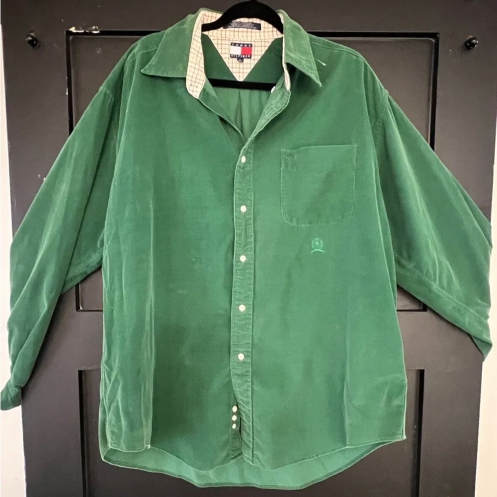 Vntg Tommy Hilfiger Corduroy Button Down